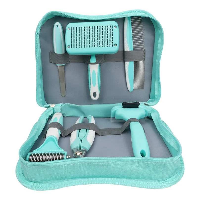 Pet comb set Open knot to remove floating hair dog comb Pet cleaning and grooming set 6 pieces 3