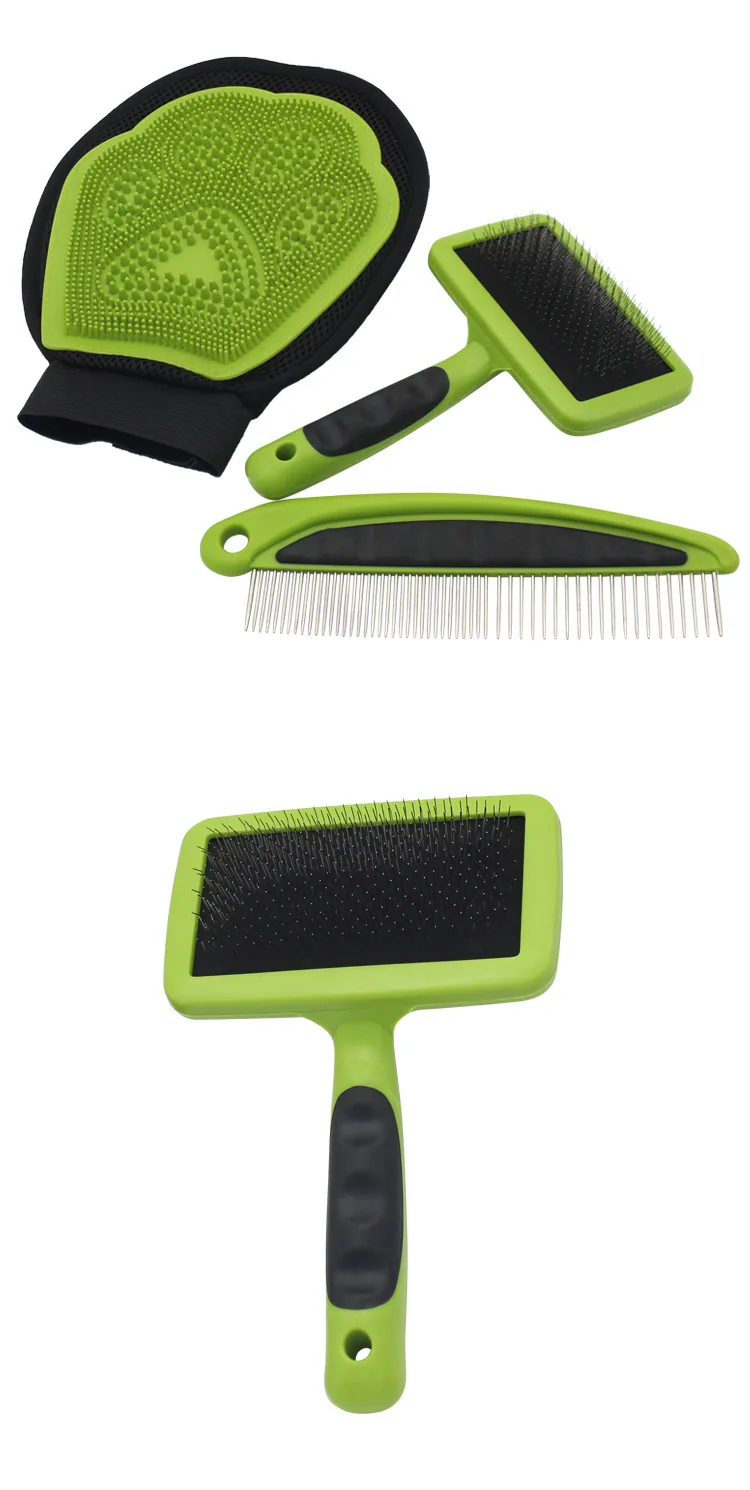 Pet bathing gloves dog bathing brush set Cat hairing gloves to remove floating hair comb straight line comb cleaning 16