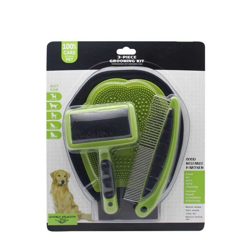 Pet bathing gloves dog bathing brush set Cat hairing gloves to remove floating hair comb straight line comb cleaning 6