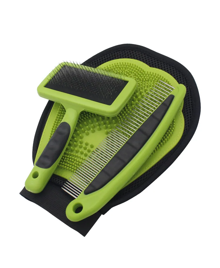 Pet bathing gloves dog bathing brush set Cat hairing gloves to remove floating hair comb straight line comb cleaning 14