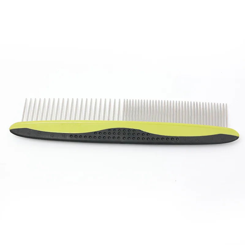 Cross-border hot sale pet comb dog hair removal knot comb dual-purpose metal steel needle comb set dog comb 2