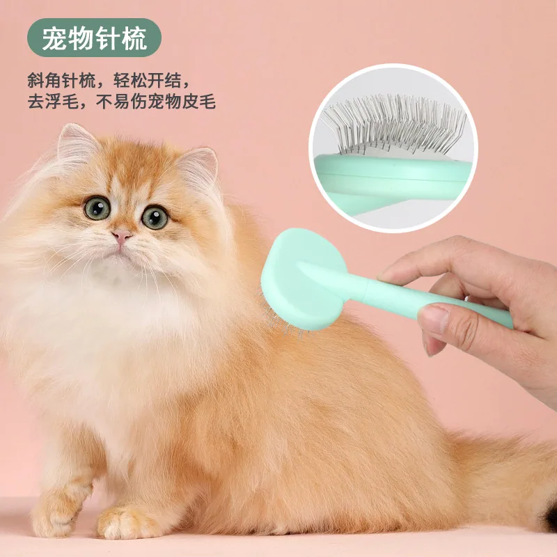 Pet grooming tools dog travel set pet comb brush set dog comb nail clipper dog knot comb 6
