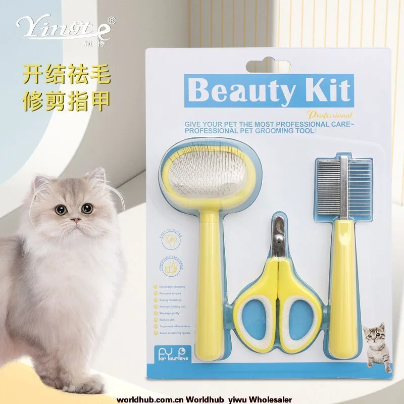 Pet Supplies Cat Comb Set Hair Removal Mini Brushing Needle Comb Pet cat and dog comb set