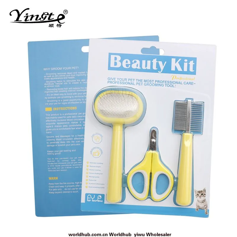 Pet Supplies Cat Comb Set Hair Removal Mini Brushing Needle Comb Pet cat and dog comb set 5