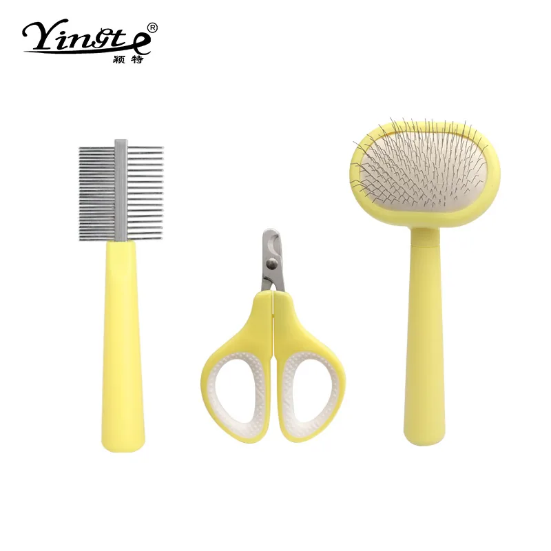 Pet Supplies Cat Comb Set Hair Removal Mini Brushing Needle Comb Pet cat and dog comb set 4