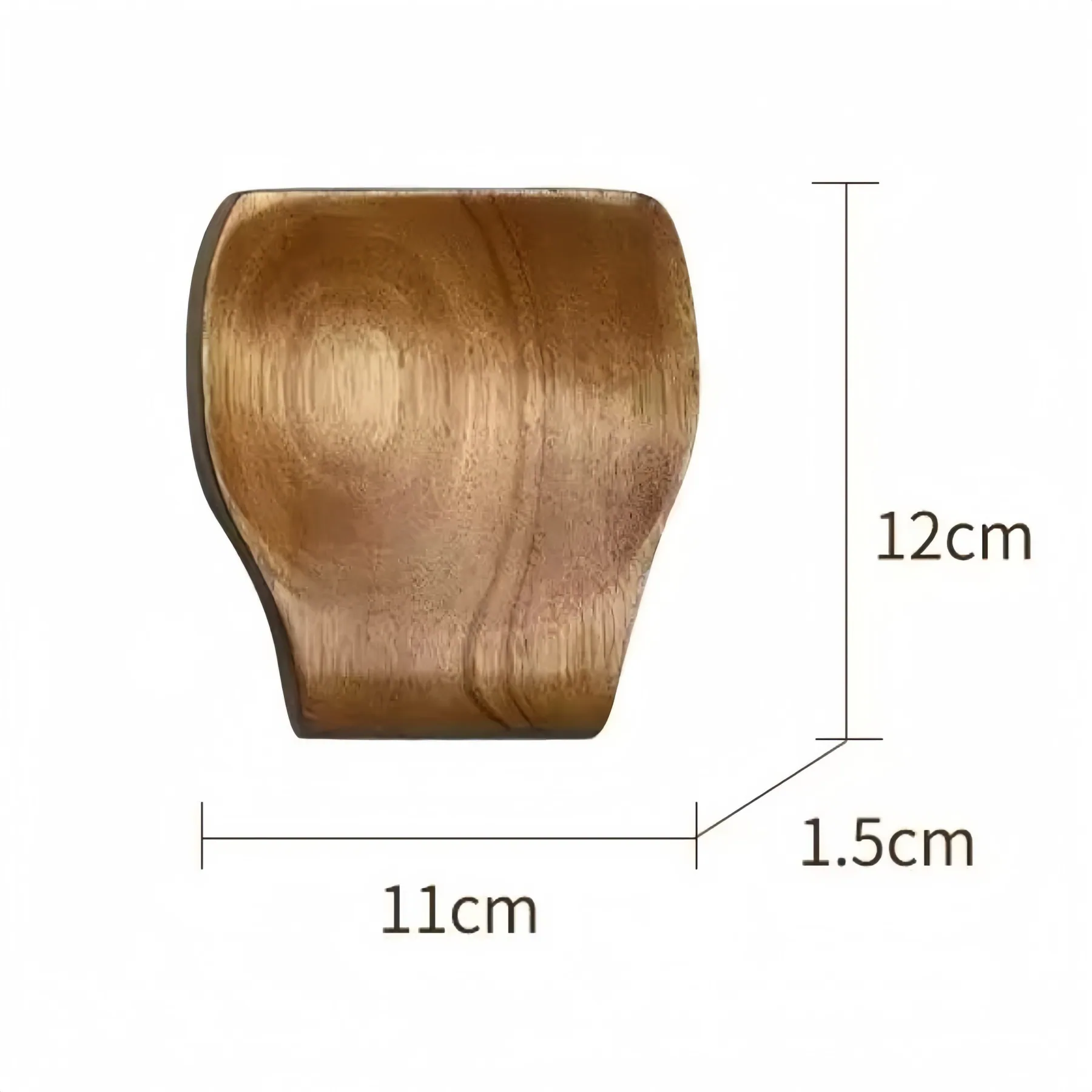 Juego de 6 espátulas de madera de acacia, juego de utensilios de cocina de teca, espátula de madera, cuchara para ensalada, cuchara para remover sopa, cuchara Lao Mein, espátula lisa 9