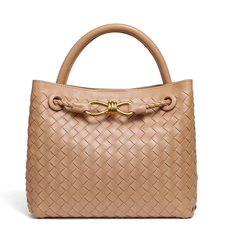 Y Amazon cross-border hot sale bow hardware bag European and American ladies woven handbag one shoulder crossbody womens bag 6