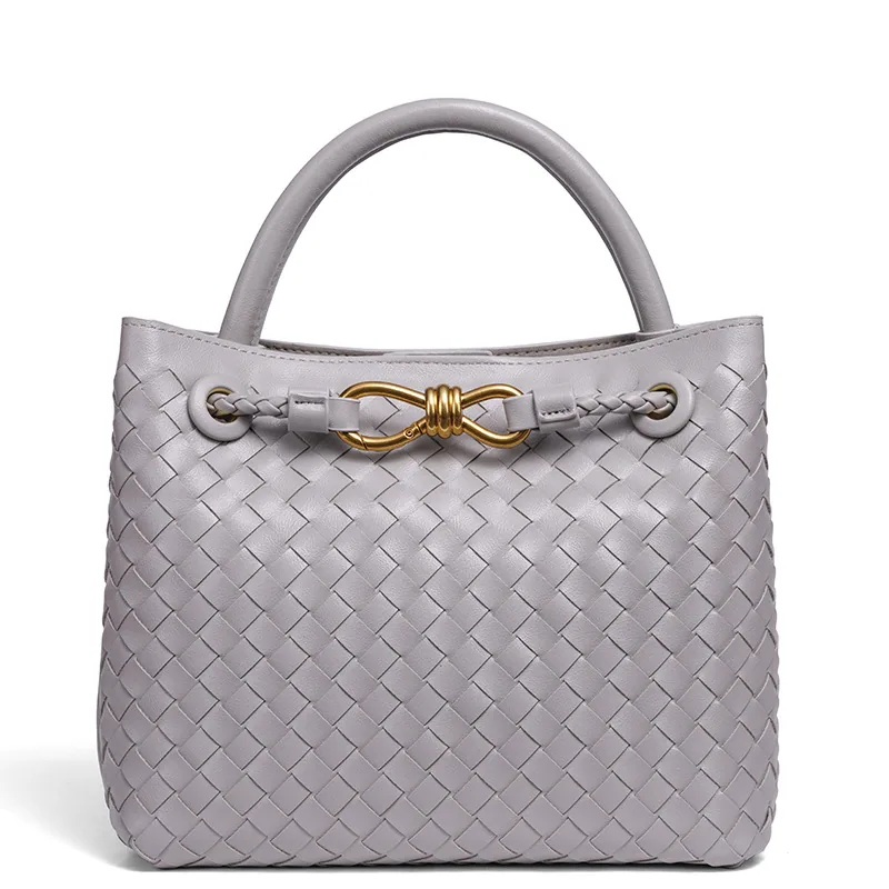 Y Amazon cross-border hot sale bow hardware bag European and American ladies woven handbag one shoulder crossbody womens bag 7