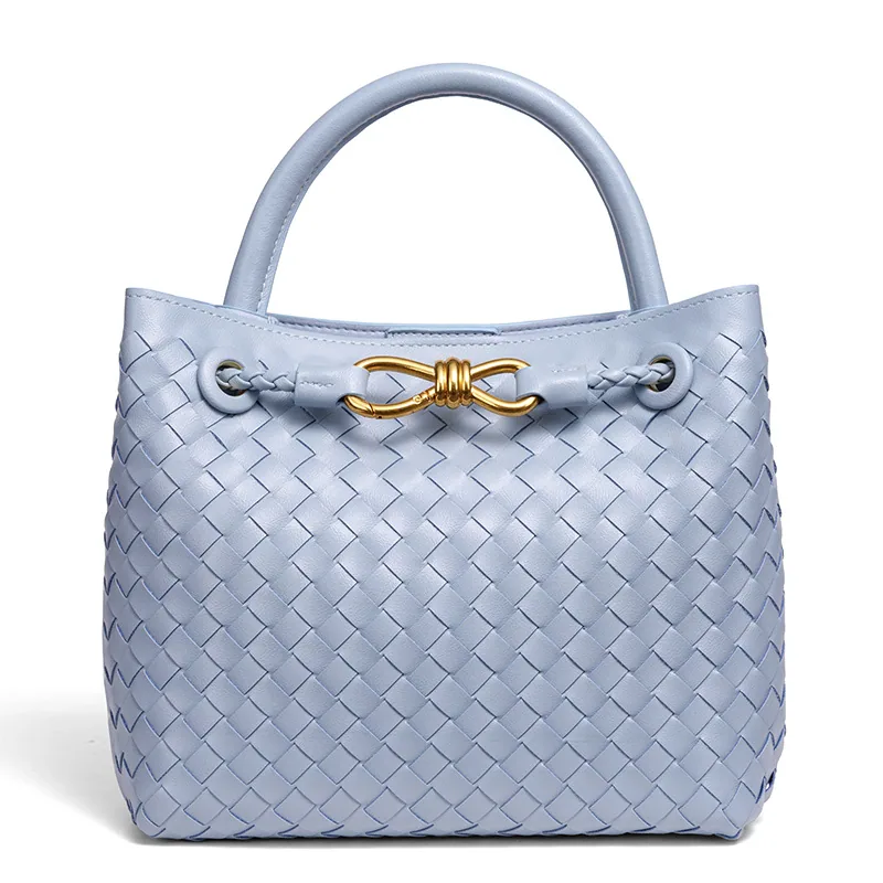Y Amazon cross-border hot sale bow hardware bag European and American ladies woven handbag one shoulder crossbody womens bag 9