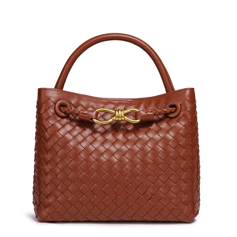 Y Amazon cross-border hot sale bow hardware bag European and American ladies woven handbag one shoulder crossbody womens bag 14
