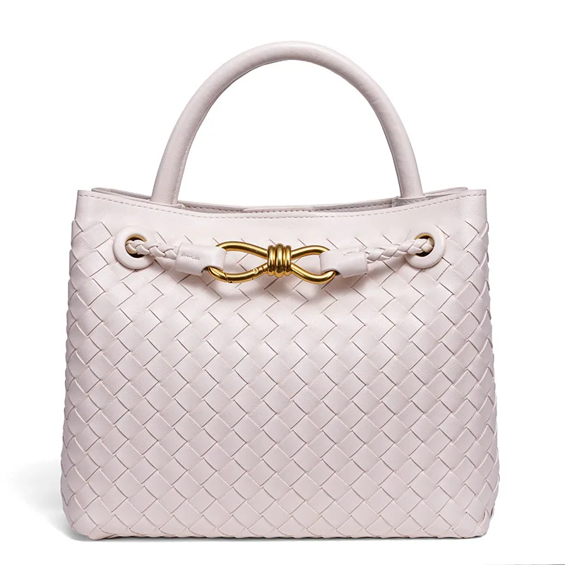 Y Amazon cross-border hot sale bow hardware bag European and American ladies woven handbag one shoulder crossbody womens bag 8