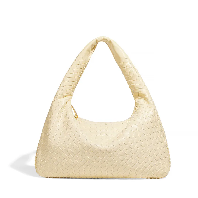 Cross-border exclusive 2025 new woven large-capacity European and American foreign trade one-shoulder hand-carried armpit womens