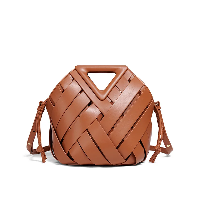 Cross border exclusive large capacity handbag triangle bag 2025 new hand-held clip bag diamond grid woven dinner bag 4
