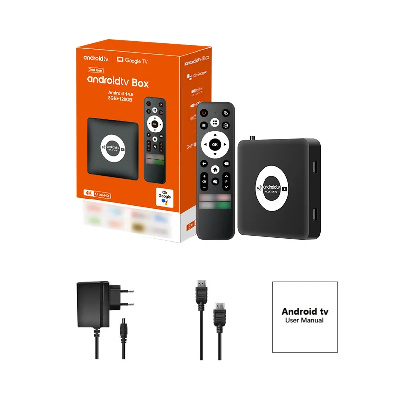 AndroidTV-4K network set-top box, foreign trade TV BOX network TV set-top box, Android TV box