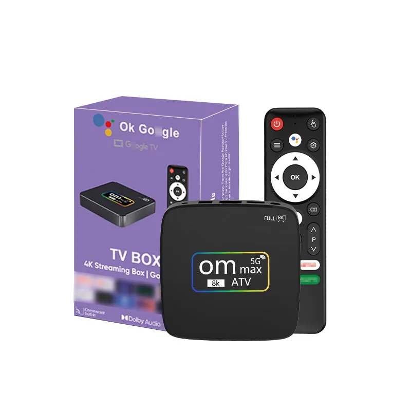 OM MAX HD 4K वायरलेस वाईफ़ाई नेटवर्क सेट टॉप बॉक्स 1080पी टीवी बॉक्स वीडियो प्लेयर टीवी बीओ