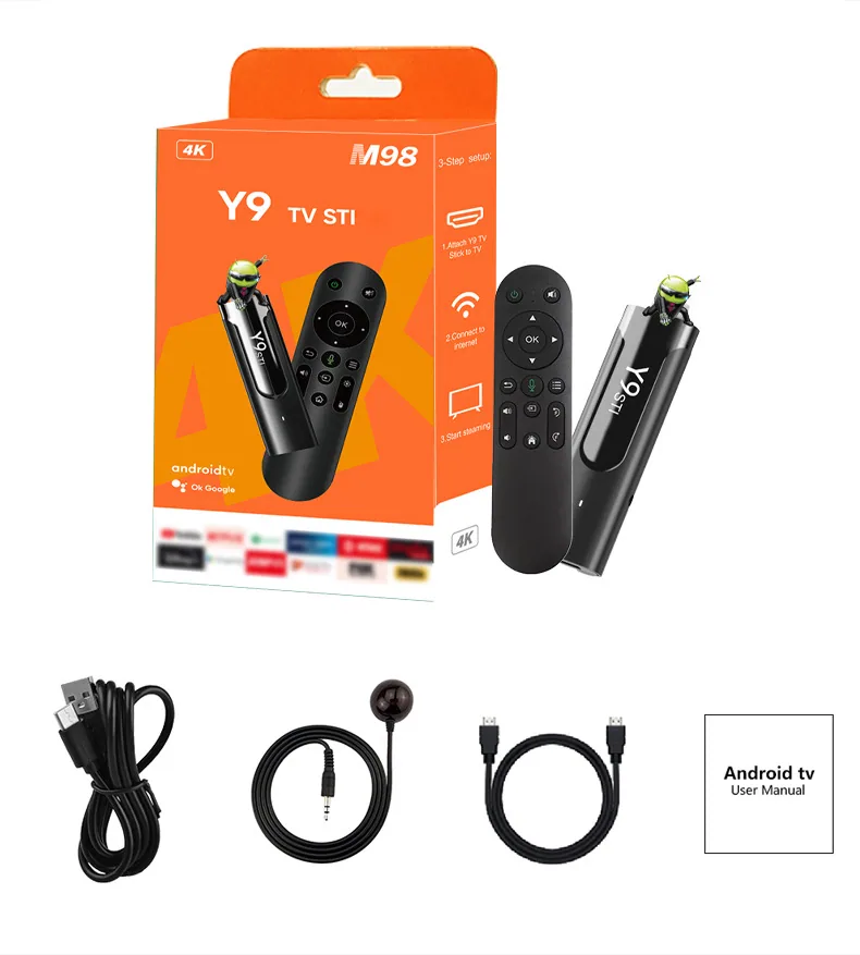 M98 Y9 Rangkaian rentas sempadan Kotak set atas TV Rangkaian WiFi Kotak set atas Peti TV Android Kotak TV perdagangan asing 6
