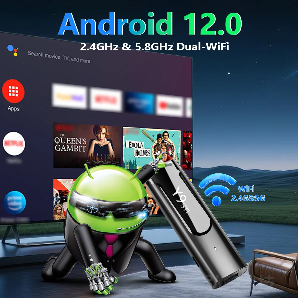 M98 Y9 Rangkaian rentas sempadan Kotak set atas TV Rangkaian WiFi Kotak set atas Peti TV Android Kotak TV perdagangan asing 9