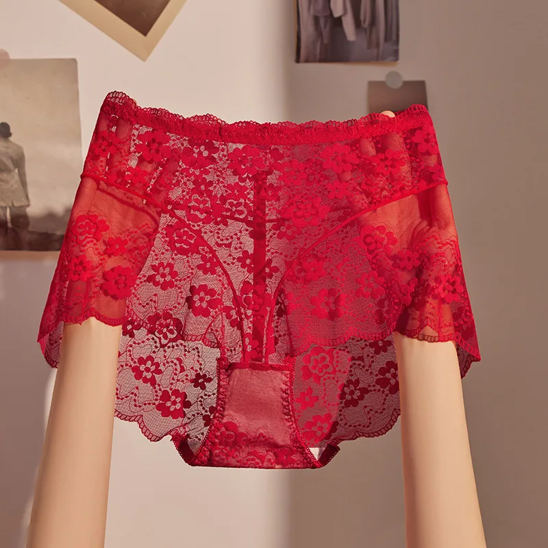 Pure desire style, lightweight, sexy, high waisted lace underwear for women, cinching and lifting hips, fashionable plus size ho 3