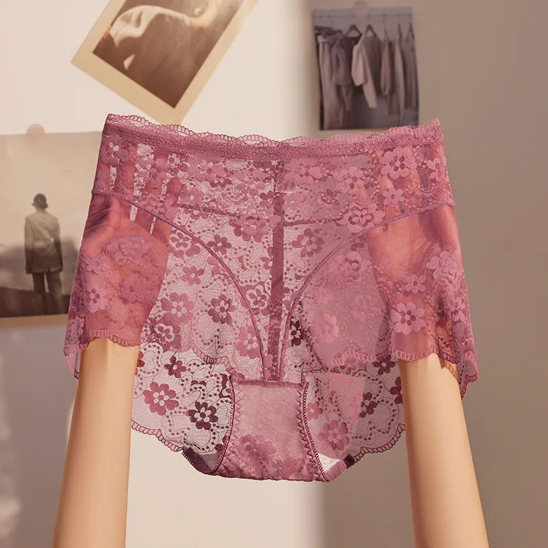 Pure desire style, lightweight, sexy, high waisted lace underwear for women, cinching and lifting hips, fashionable plus size ho 6