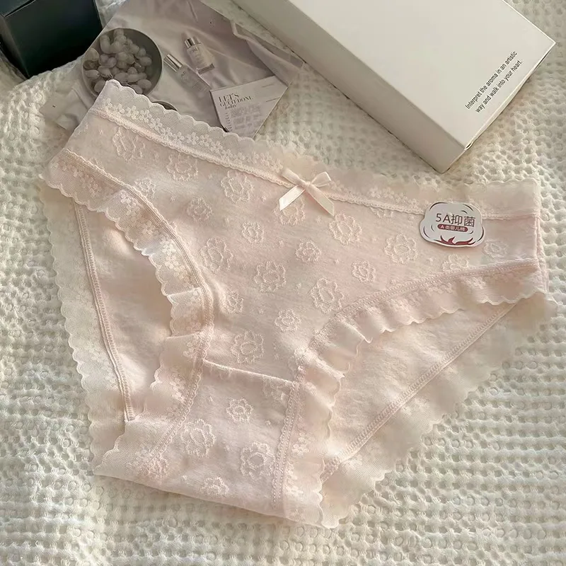 A-class baby cotton mid waist girls underwear, womens pure cotton, all cotton 5A antibacterial girls style, Japanese plus size w 3