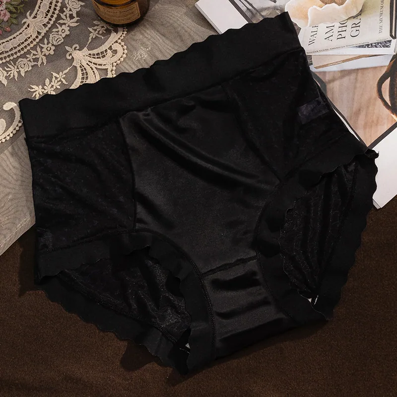 French lace sexy womens underwear with abdominal and hip lifting comfort, high elasticity and breathability, pure cotton seamles 5