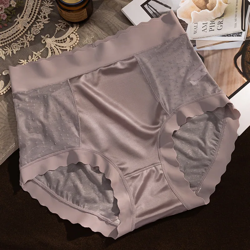 French lace sexy womens underwear with abdominal and hip lifting comfort, high elasticity and breathability, pure cotton seamles 3