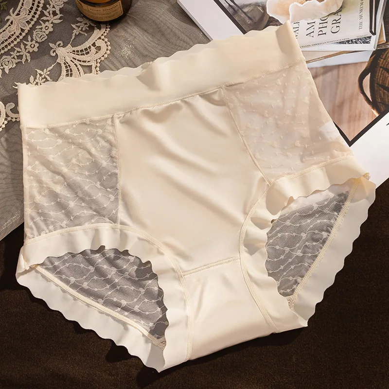 French lace sexy womens underwear with abdominal and hip lifting comfort, high elasticity and breathability, pure cotton seamles 2