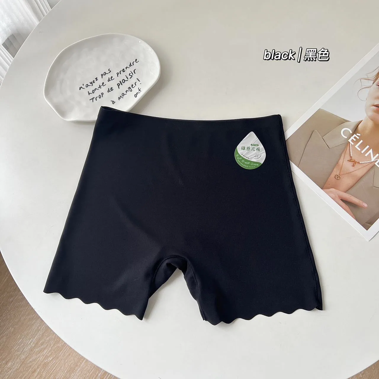 Three in one liquid foundation safety pants for women without trace invisible summer lightweight breathable abdomen lifting butt