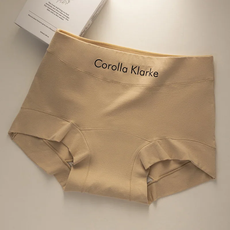 7a Xinjiang pure cotton womens boxer shorts type A antibacterial extended crotch full cotton buttock-covering large size womens 3