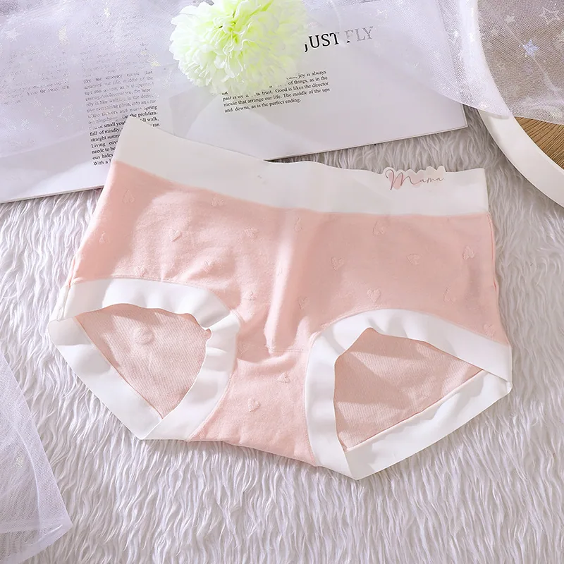 Underwear for women, made of pure cotton, wrapped around the buttocks, seamless and breathable. Modal mid waist girls student 20 3
