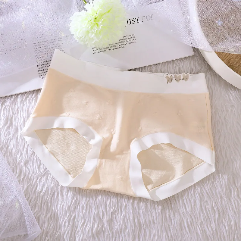 Underwear for women, made of pure cotton, wrapped around the buttocks, seamless and breathable. Modal mid waist girls student 20 6