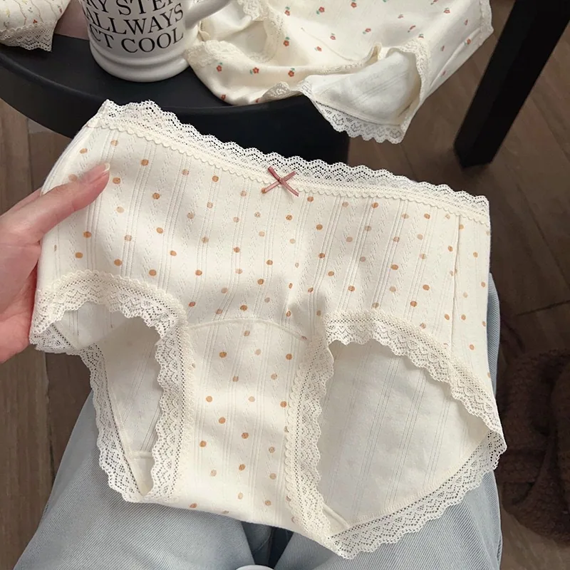 Japanese 10A Antibacterial Girls Pure Cotton Underwear Womens Floral Breathable Extended Bottom Crotch Waist Bag Hip Triangle Pa 2