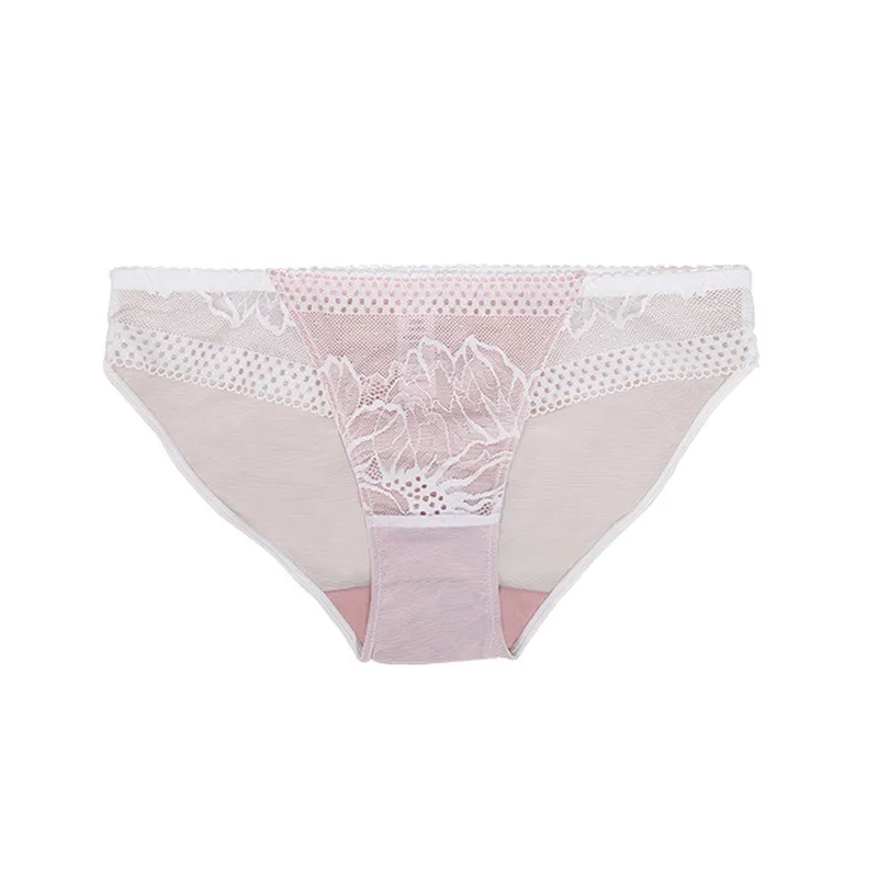 Fabrikunterwäsche Damen vier Jahreszeiten reine Baumwolle sexy Mesh atmungsaktive Spitzenshorts Großhandel Damen Dreieckshosen Damen 4