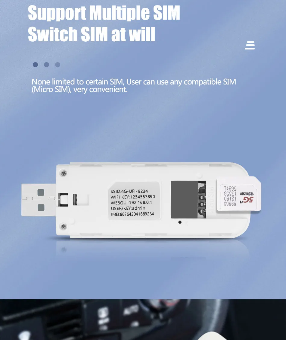 4G wireless network card U5-E por USB interface car modem router dongle MOD UFI 11