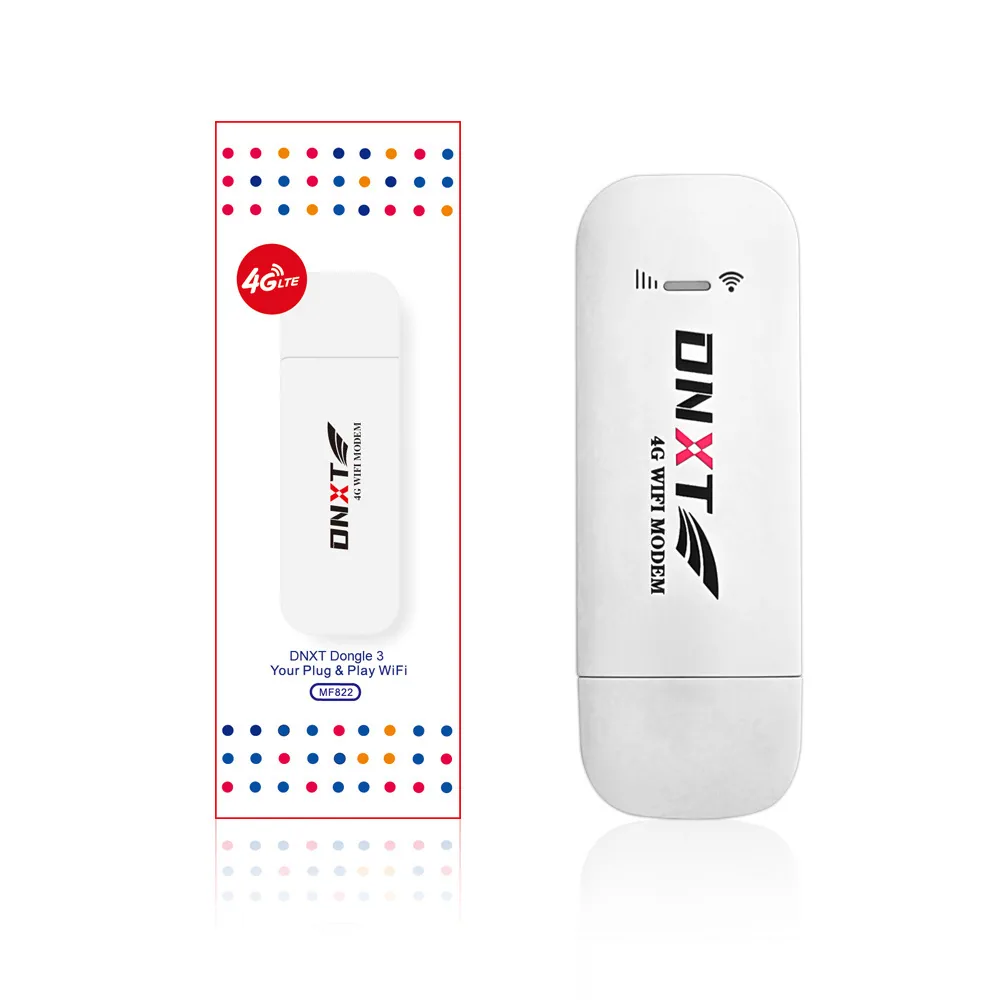 DNXT4G wireless internet card with USB dongle and SIM card, compact and por 4G modem 150M with WIFI