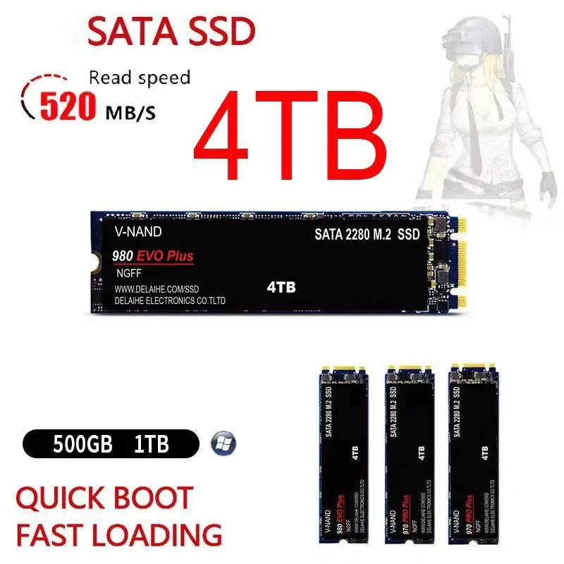 Cross border foreign trade notebook desktop M.2 solid state drive ssd4TB2TB high-speed spot universal hard drive