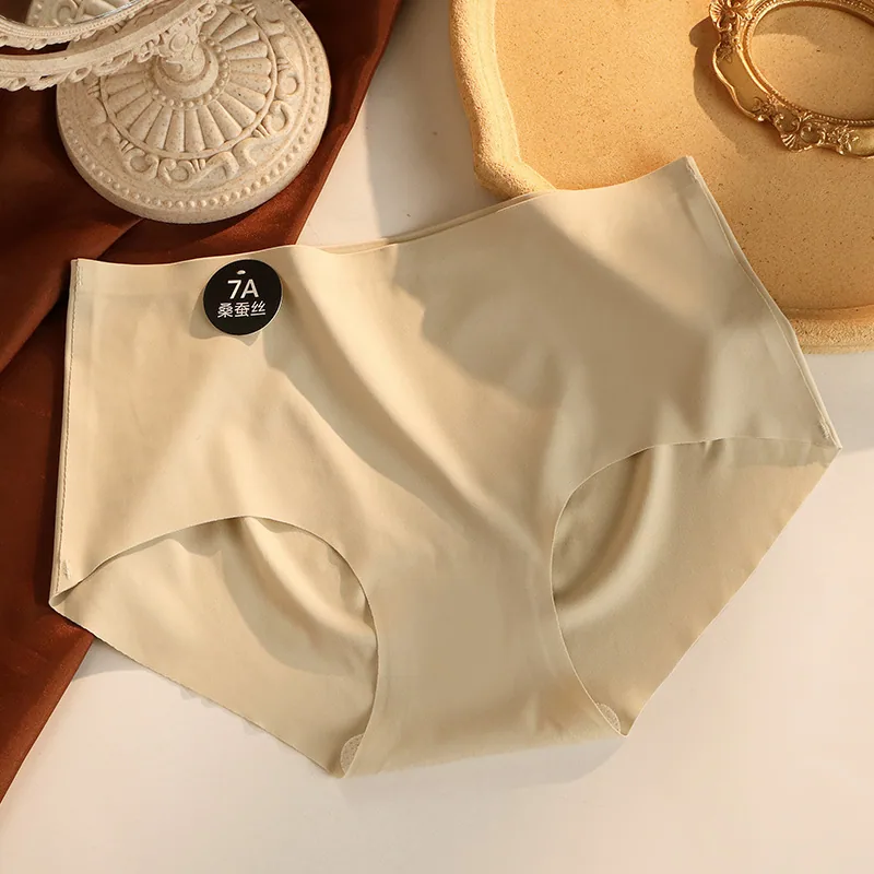 Cross border hot summer mulberry silk 7A crotch womens underwear in large size, comfor, not stuffy, skin friendly, antibacterial 4