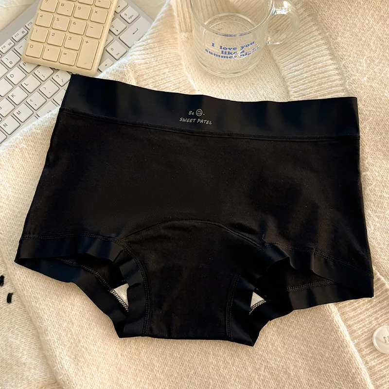 Fashionable womens seamless four corner flat underwear, breathable, lightweight and simple 10A cotton crotch breathable mid wais - Other Underwear 7