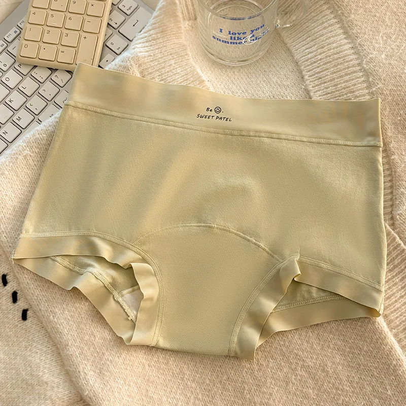 Fashionable womens seamless four corner flat underwear, breathable, lightweight and simple 10A cotton crotch breathable mid wais - Other Underwear 6