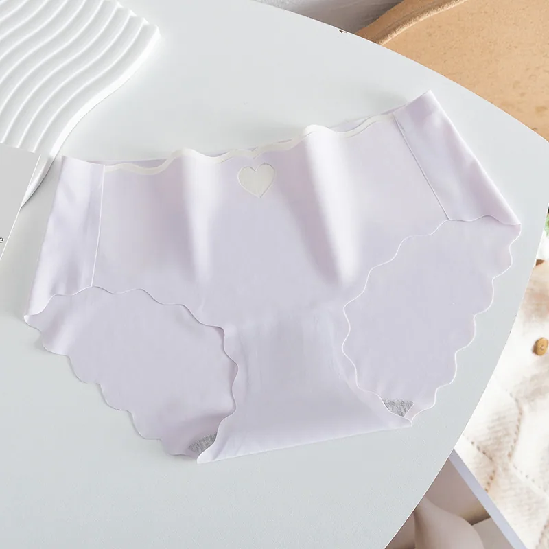 Ice silk underwear ultra-thin womens summer thin style mid waist breathable seamless girl sexy and comfor pure cotton triangle s 4