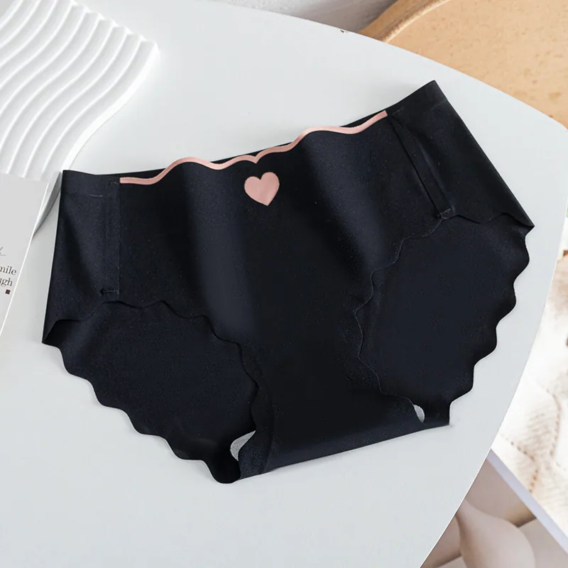 Ice silk underwear ultra-thin womens summer thin style mid waist breathable seamless girl sexy and comfor pure cotton triangle s 6