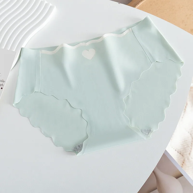 Ice silk underwear ultra-thin womens summer thin style mid waist breathable seamless girl sexy and comfor pure cotton triangle s 5