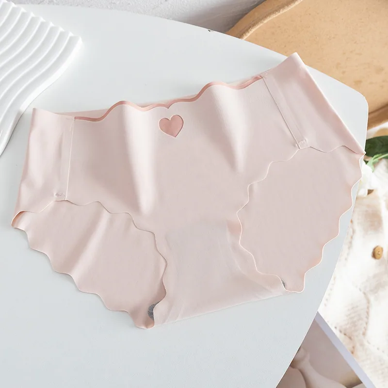 Ice silk underwear ultra-thin womens summer thin style mid waist breathable seamless girl sexy and comfor pure cotton triangle s 3