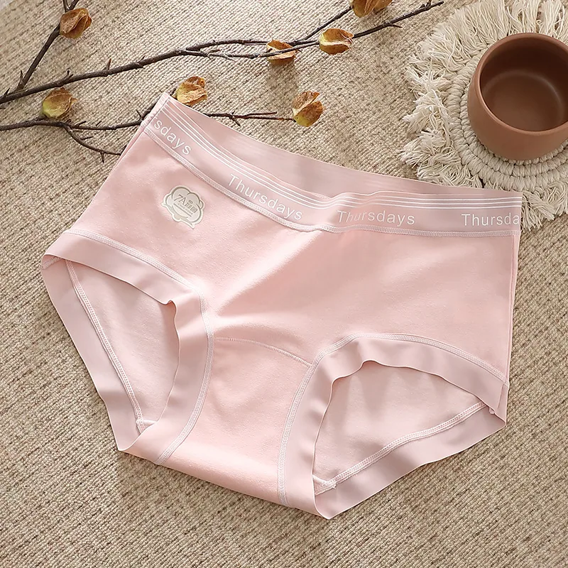 7A Antibacterial Pure Cotton Underwear for Women, No Trace, Comfor Mid Waist, Hip Wrapping, No Crotch, Naked Feel, Skin friendly 3