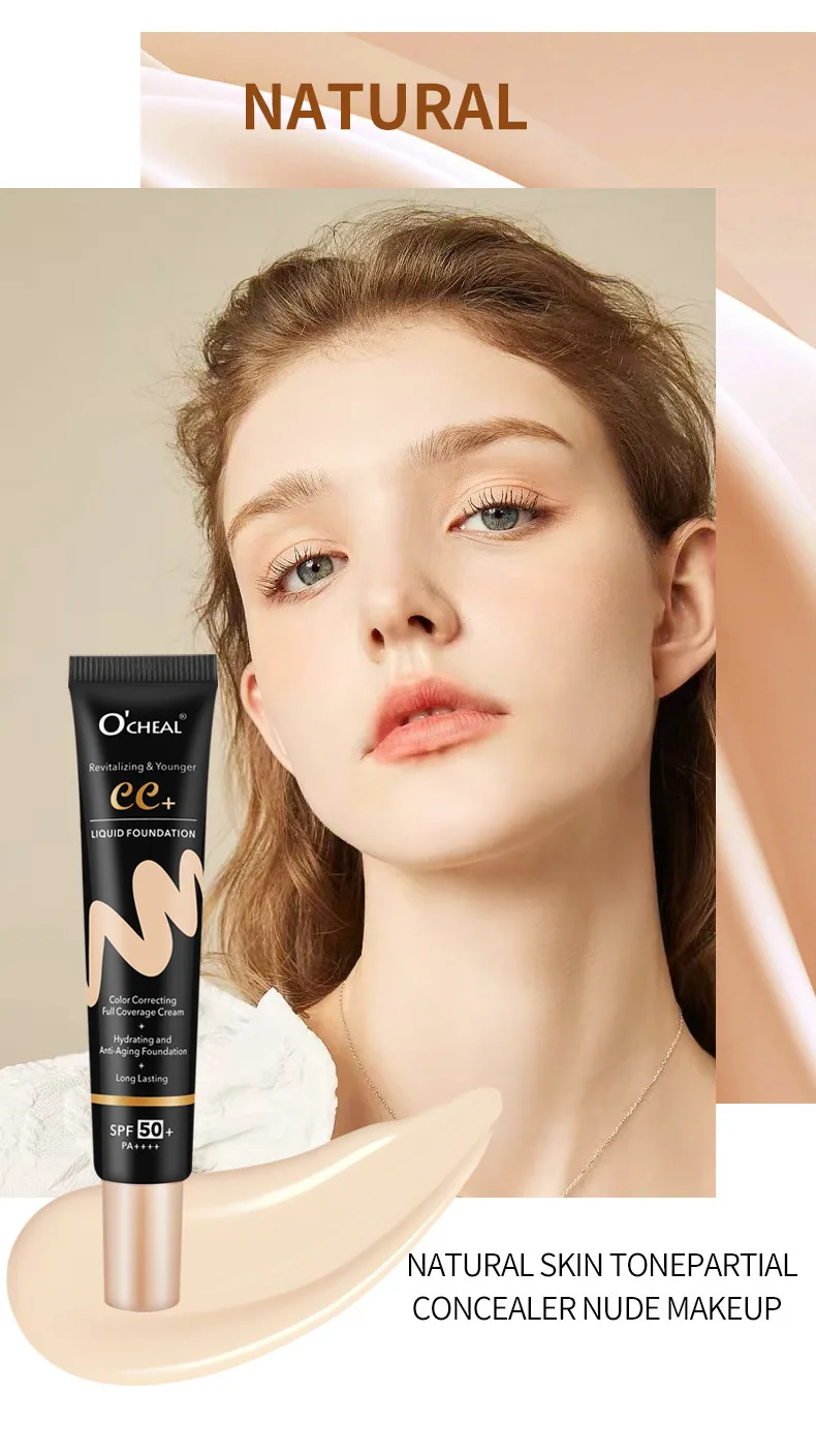 OCHEAL cross-border bb cream plain makeup barrier cream brightens skin tone, liquid foundation concealer lasts for a long time 20