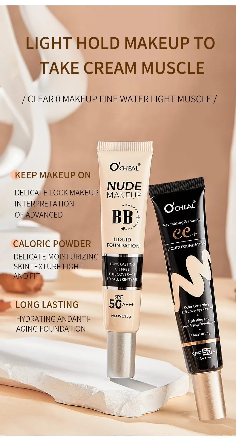 OCHEAL cross-border bb cream plain makeup barrier cream brightens skin tone, liquid foundation concealer lasts for a long time 22