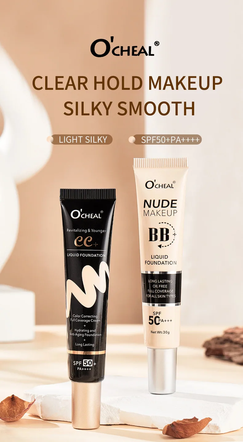 OCHEAL cross-border bb cream plain makeup barrier cream brightens skin tone, liquid foundation concealer lasts for a long time 13