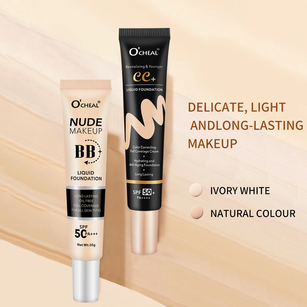 OCHEAL cross-border bb cream plain makeup barrier cream brightens skin tone, liquid foundation concealer lasts for a long time 9