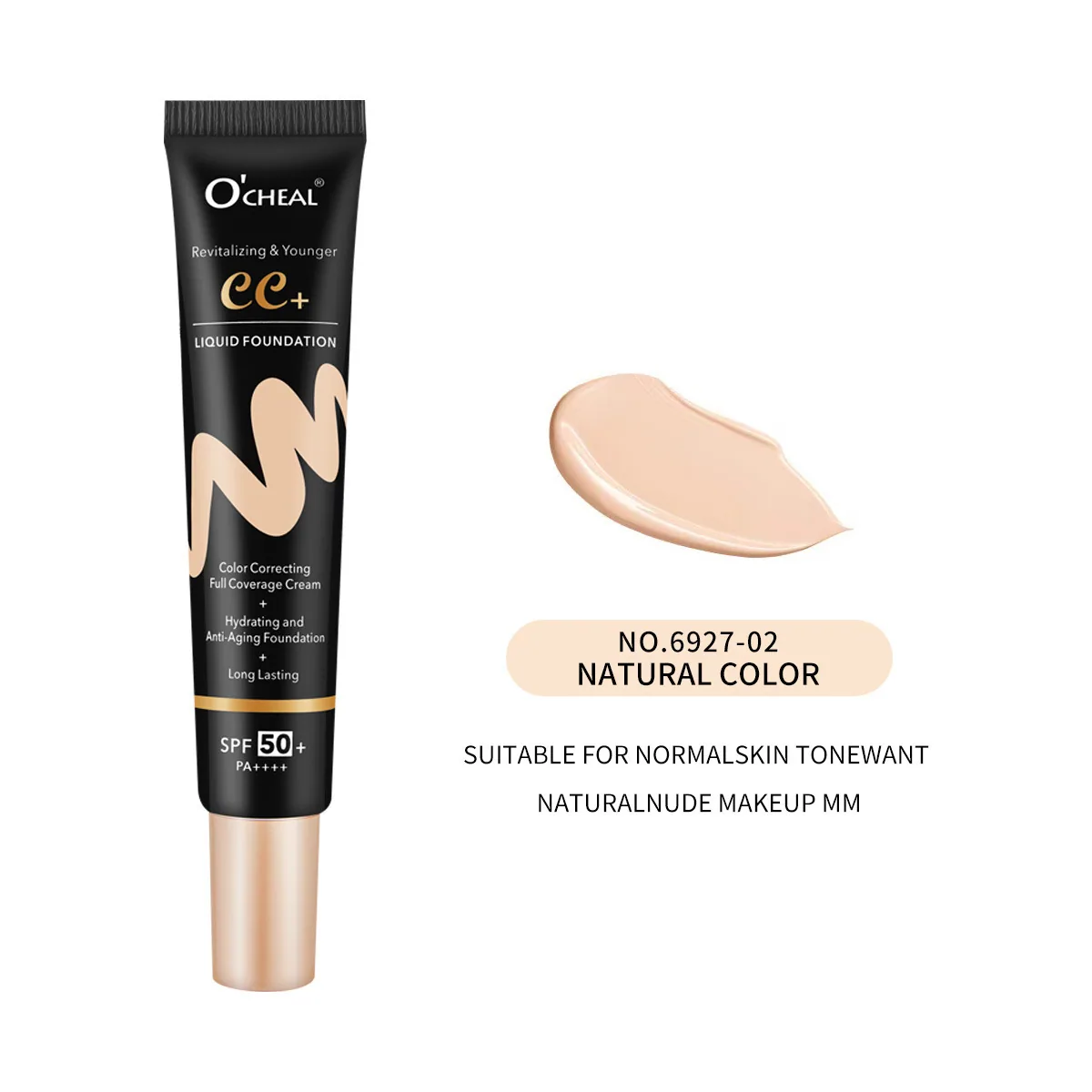 OCHEAL cross-border bb cream plain makeup barrier cream brightens skin tone, liquid foundation concealer lasts for a long time 2