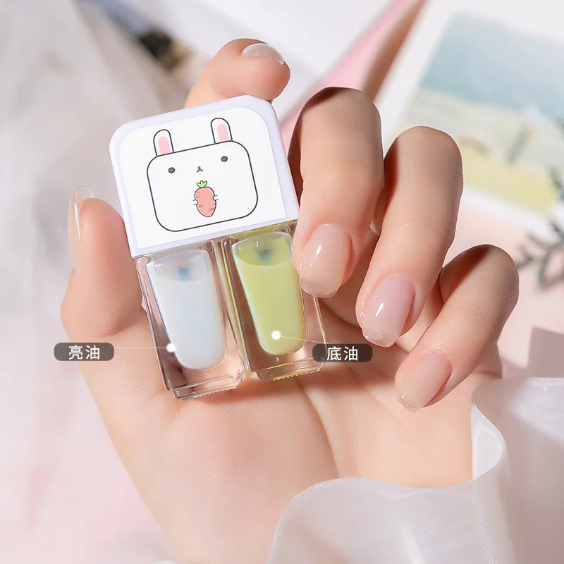 Peelable and tearable nail polish, quick-drying nude color no-bake new autumn and winter new color water-based two-color nail